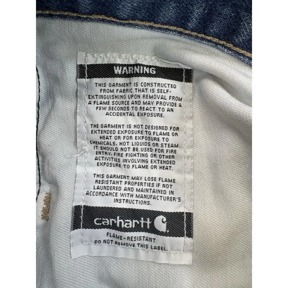 Carhartt FRB160 Flame Resistant Jeans 36X36 Relaxed Fit FR Denim Cat 3 Work Pant - Picture 8 of 14
